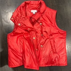 Calvin Klein Women's Bright Red Puffer Vest